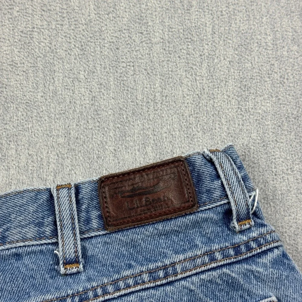 LL‎ Bean Jeans Mens 35x29 Blue Denim Classic Fit Pockets Cotton Zip Fly Casual